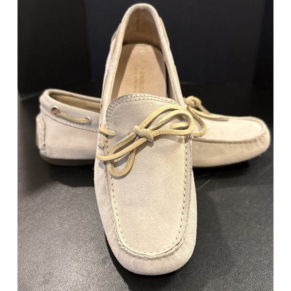 Donald J Pliner Vevina Womens 7 M Beige Suede Comfort‎ Driving Moccasins Loafers